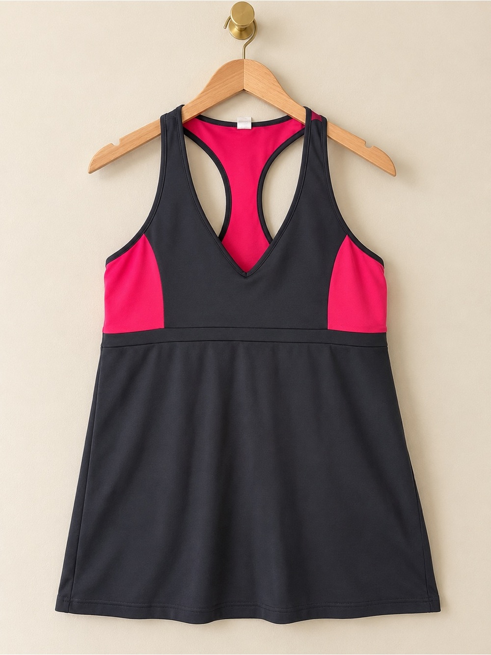 Aerie Fit Women’s XL Navy & Hot Pink Racerback Athletic Tank Top